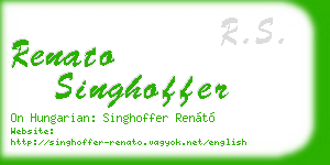renato singhoffer business card