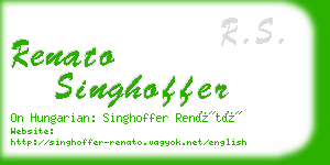 renato singhoffer business card